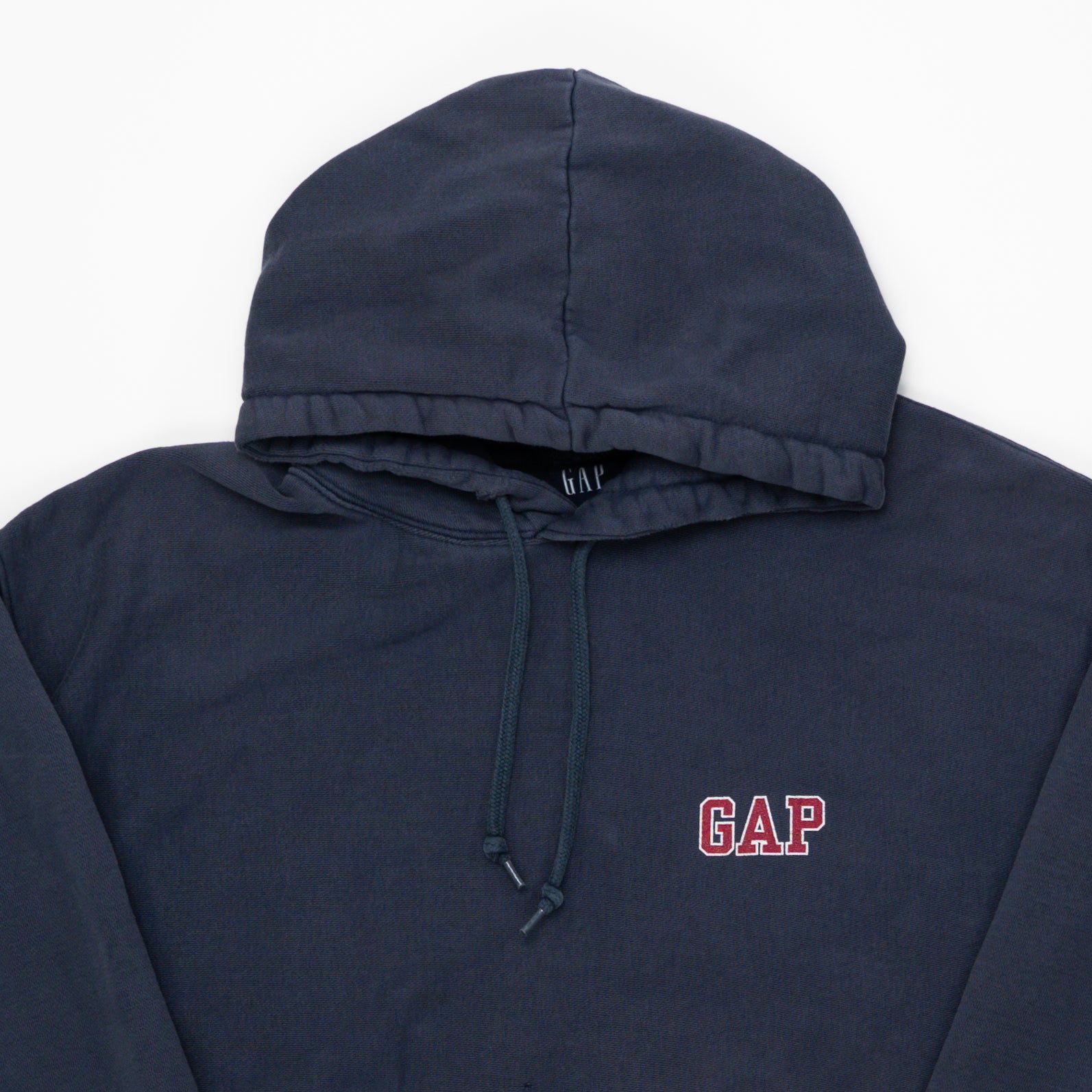 Vintage Navy Gap Spell Out Hoodie (L) | Rebalance Vintage.