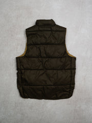 Vintage 80s Brown Puffer Vest (M)