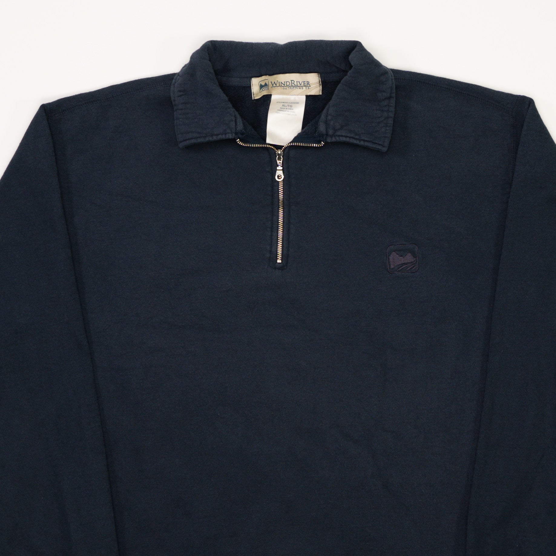 Vintage Washed Blue Wind River 1/4 Zip Sweater (XL)