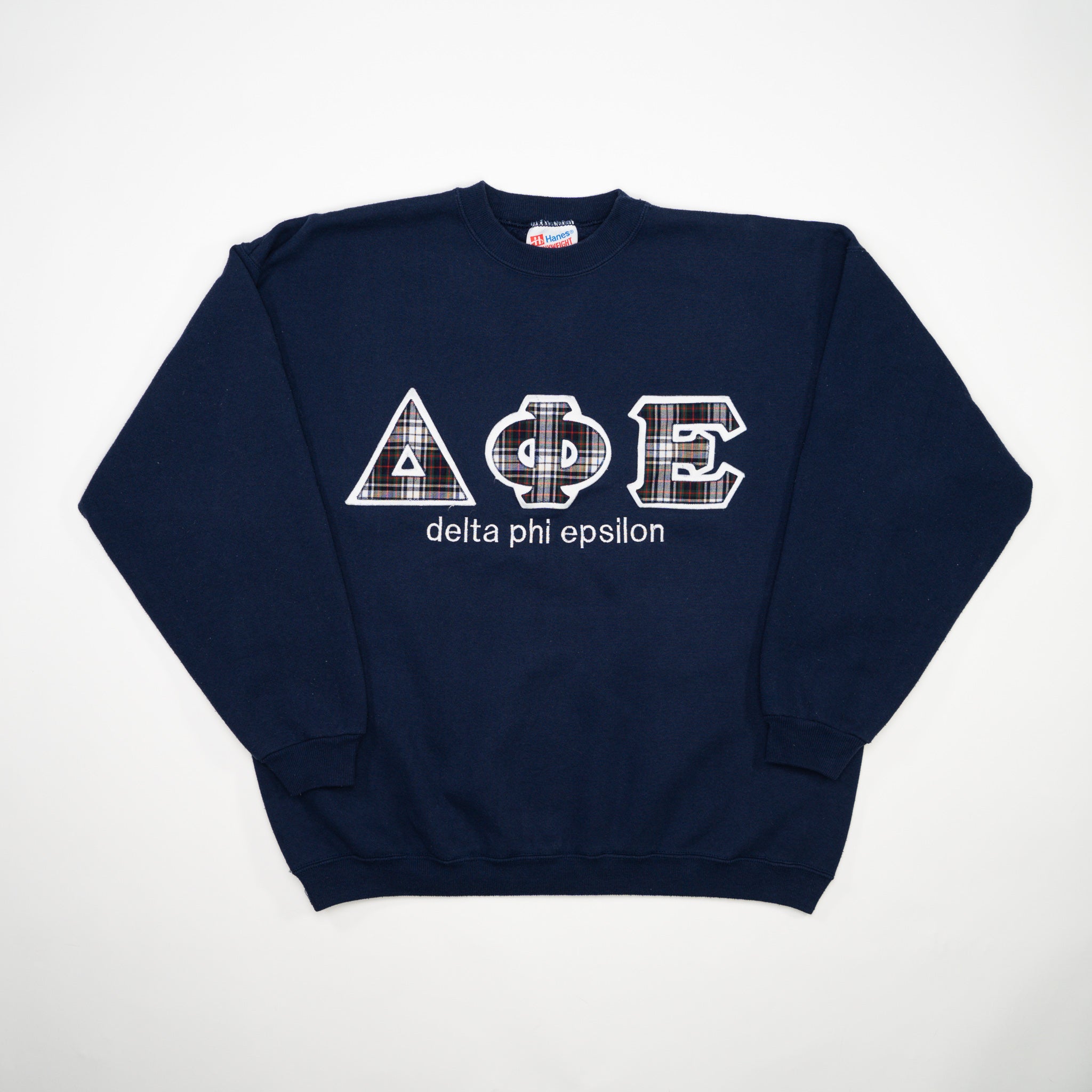 Vintage 90s Navy Delta Phi Epsilon Crewneck (L)