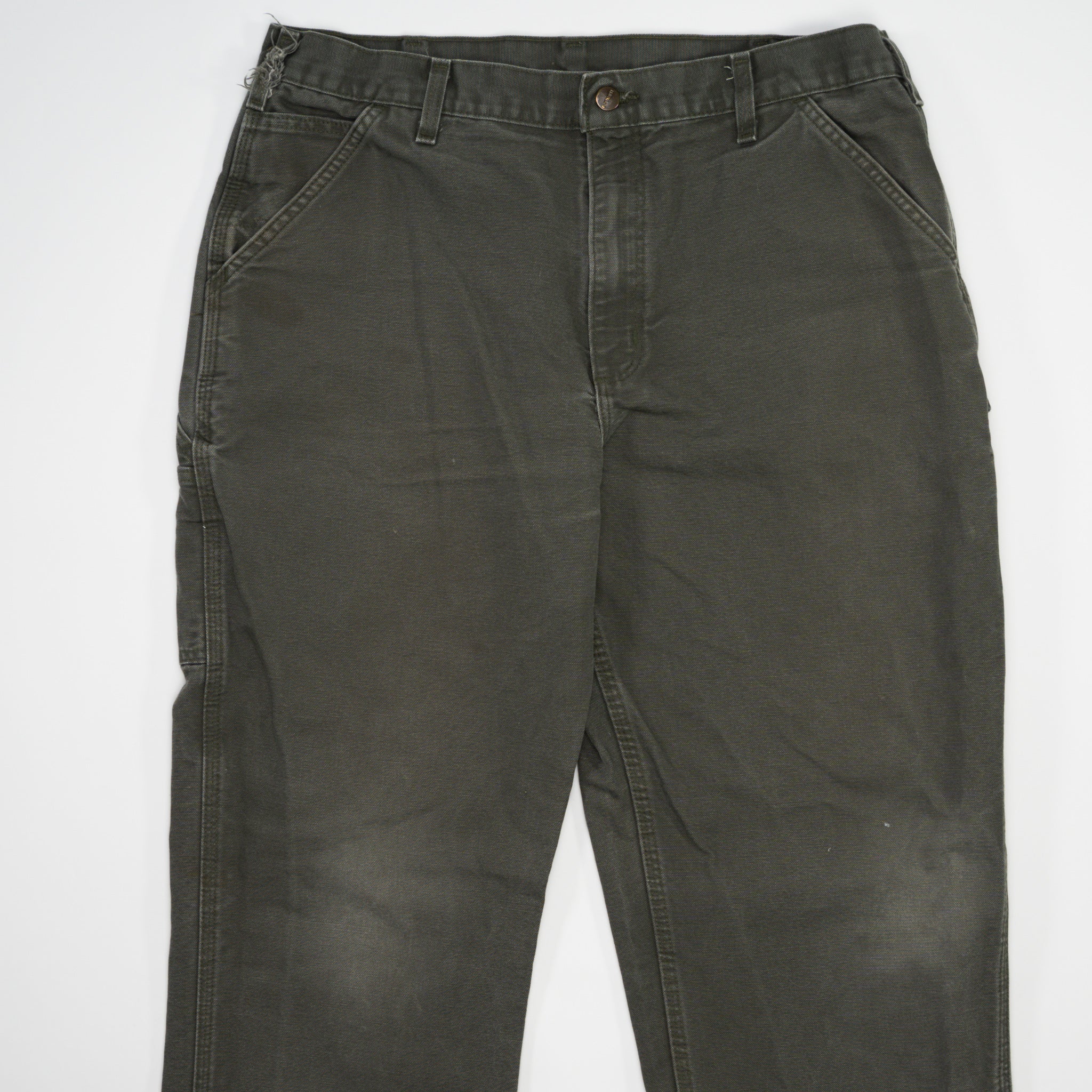 Vintage Washed Green Carhartt Cargo Pants (36 x 32)