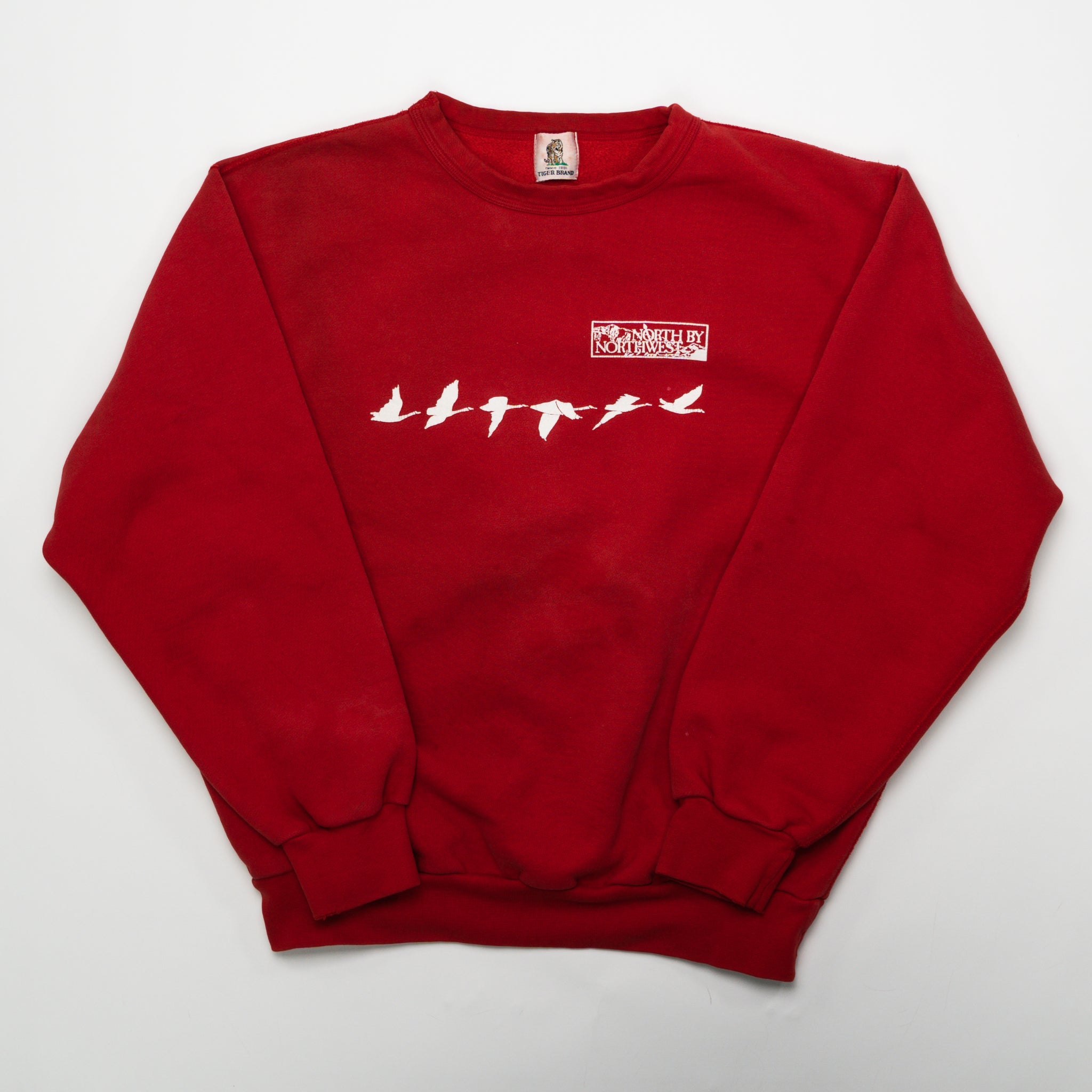 Vintage 90s Red North by North West Crewneck (L) | Rebalance Vintage.