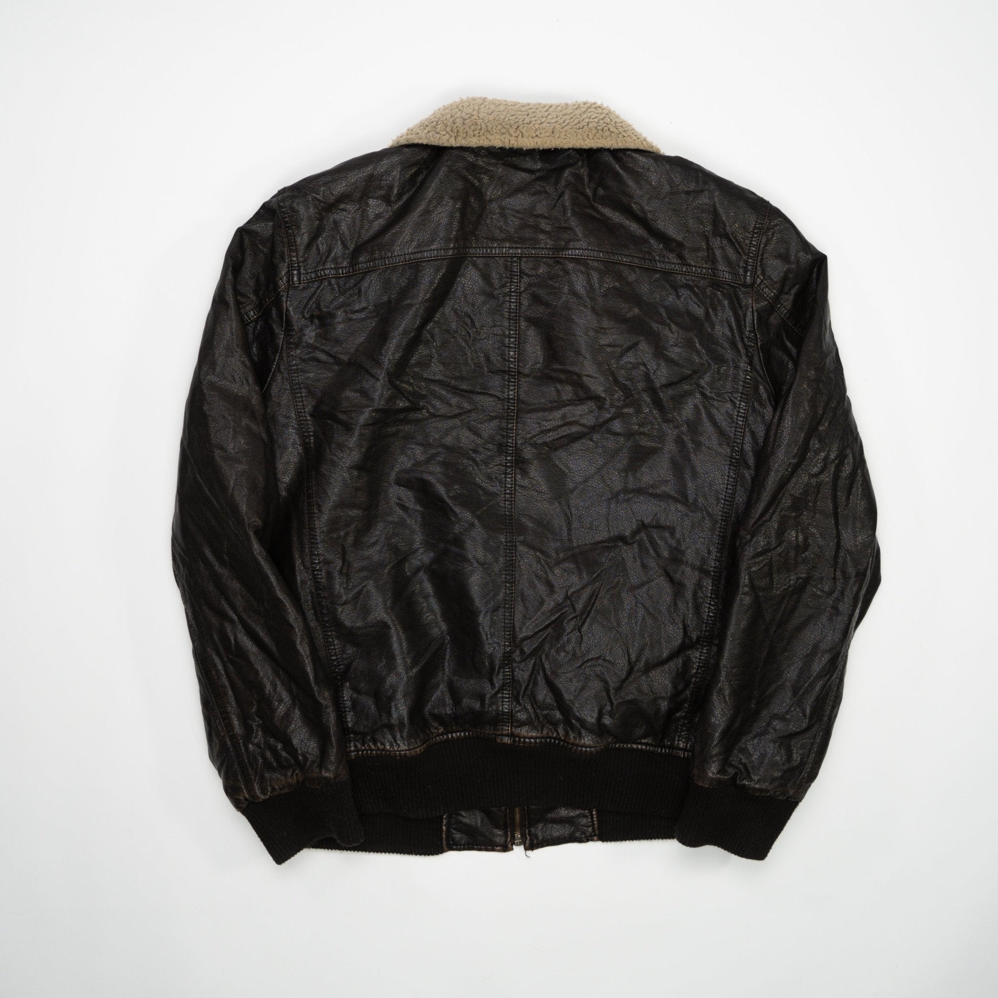 Vintage Brown Lined Levi's Leather Jacket (M) | Rebalance Vintage.