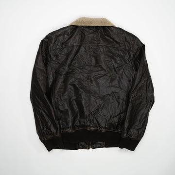 Vintage Brown Lined Levi's Leather Jacket (M) | Rebalance Vintage.