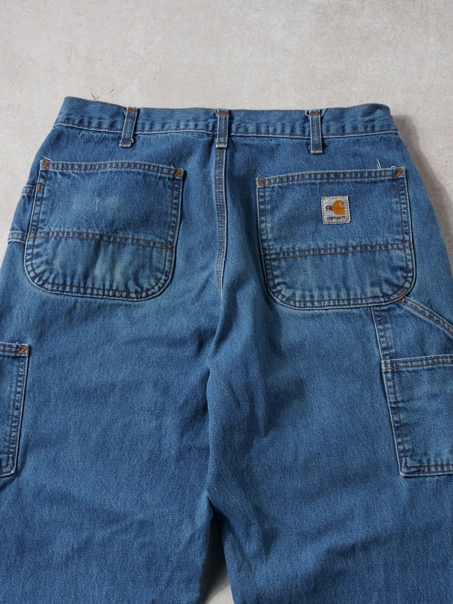 Vintage 90s Blue Carhartt Denim Carpenter Pants (32x30)