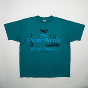 Vintage 90s Teal Outer Banks NC Single Stitch Tee (L)