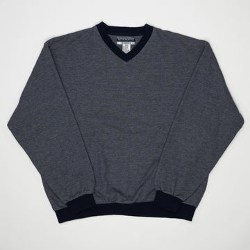 Vintage 80s Blue V Neck Creweck (M) | Rebalance Vintage.