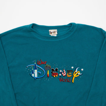 Vintage Teal Walt Disney World Fleece Crewneck (XXL) | Rebalance Vintage.