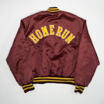 Vintge Maroon Satin Homerun Bomber (XL/XXL) | Rebalance Vintage.
