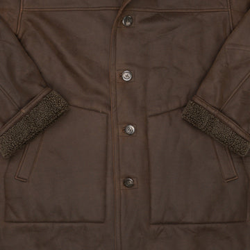 Vintage Brown Suede Sherpa Jacket (XL) | Rebalance Vintage.