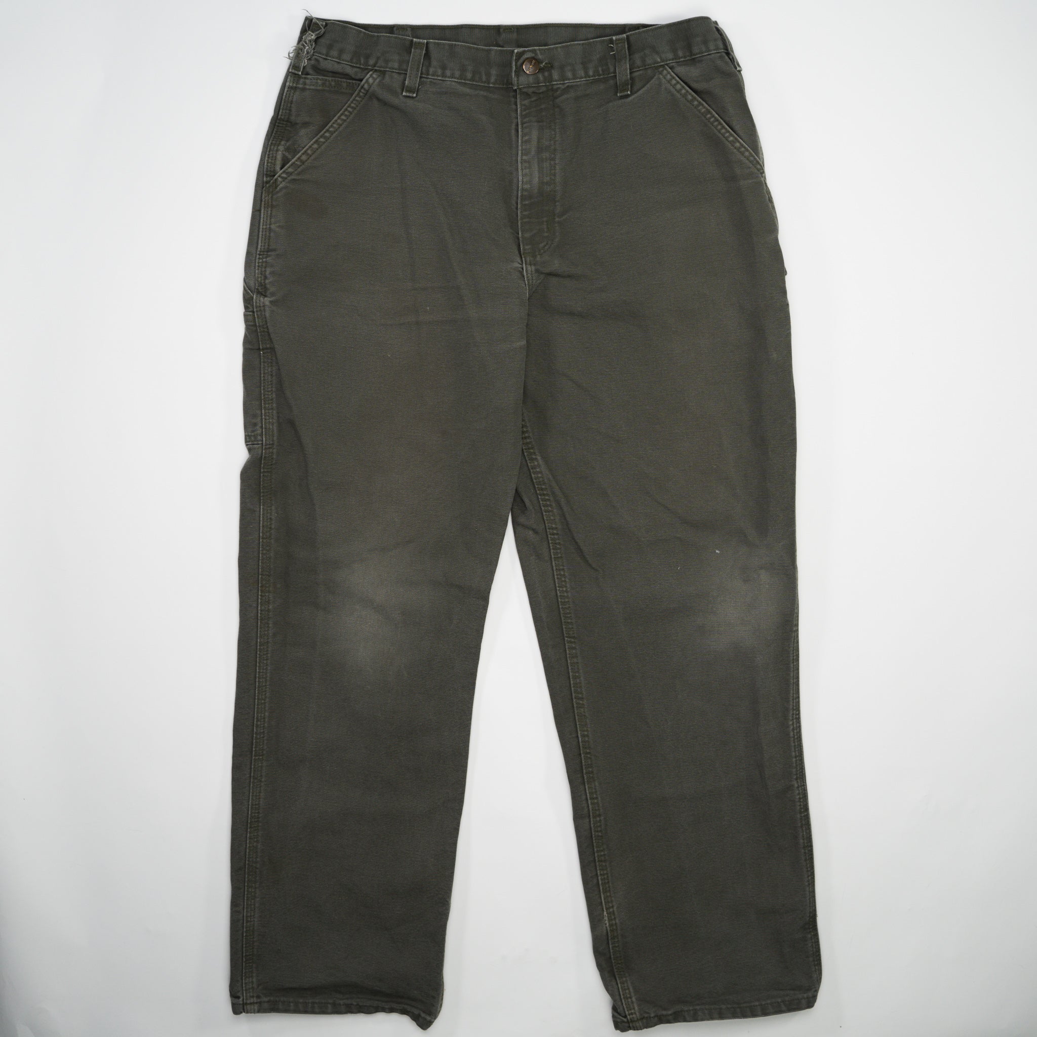 Vintage Washed Green Carhartt Cargo Pants (36 x 32)