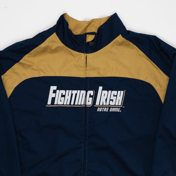 Vintage Blue + Yellow Fighting Irish Notre Dame Windbreaker (L/XL) | Rebalance Vintage.