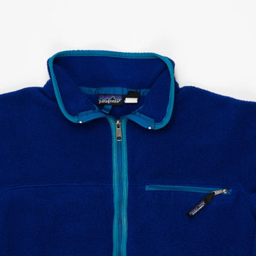 Vintage Blue Patagonia Fleece Zip Up Sweater (L) | Rebalance Vintage.