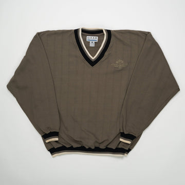 Vintage Olive Indianapolis Speedway V Crewneck (XL) | Rebalance Vintage.