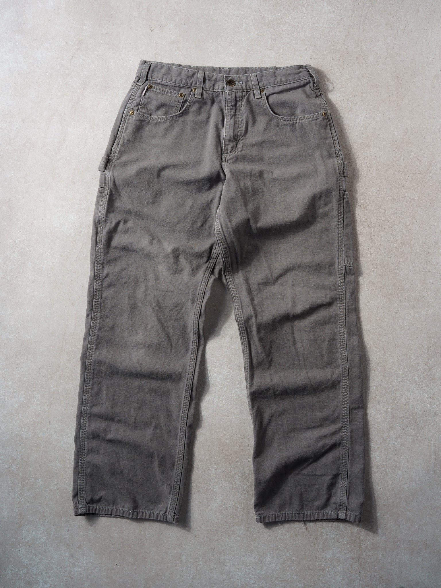 Vintage 90s Washed Grey Carhartt Carpenter Pants (32x29)