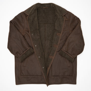Vintage Brown Suede Sherpa Jacket (XL) | Rebalance Vintage.