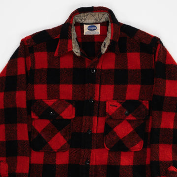 Vintage 60s Red + Black Checkered Plaid Jacket (S/M) | Rebalance Vintage.