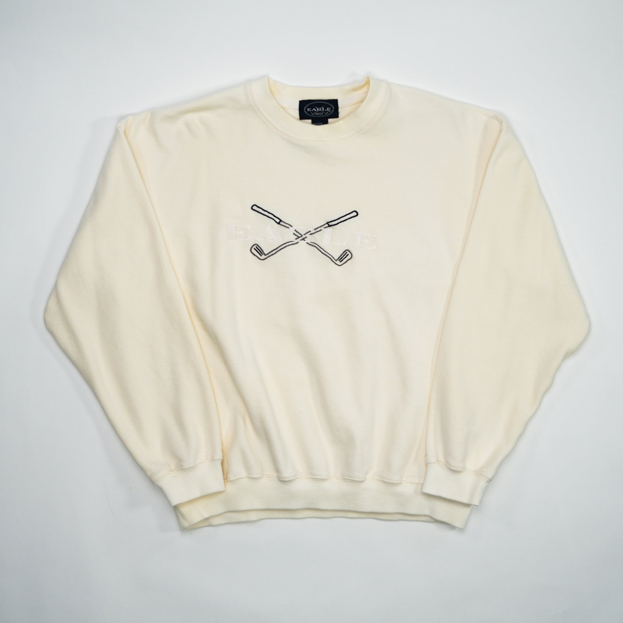 Vintage Cream Eagle Golf Crewneck (M/L) | Rebalance Vintage.