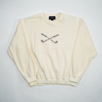 Vintage Cream Eagle Golf Crewneck (M/L) | Rebalance Vintage.