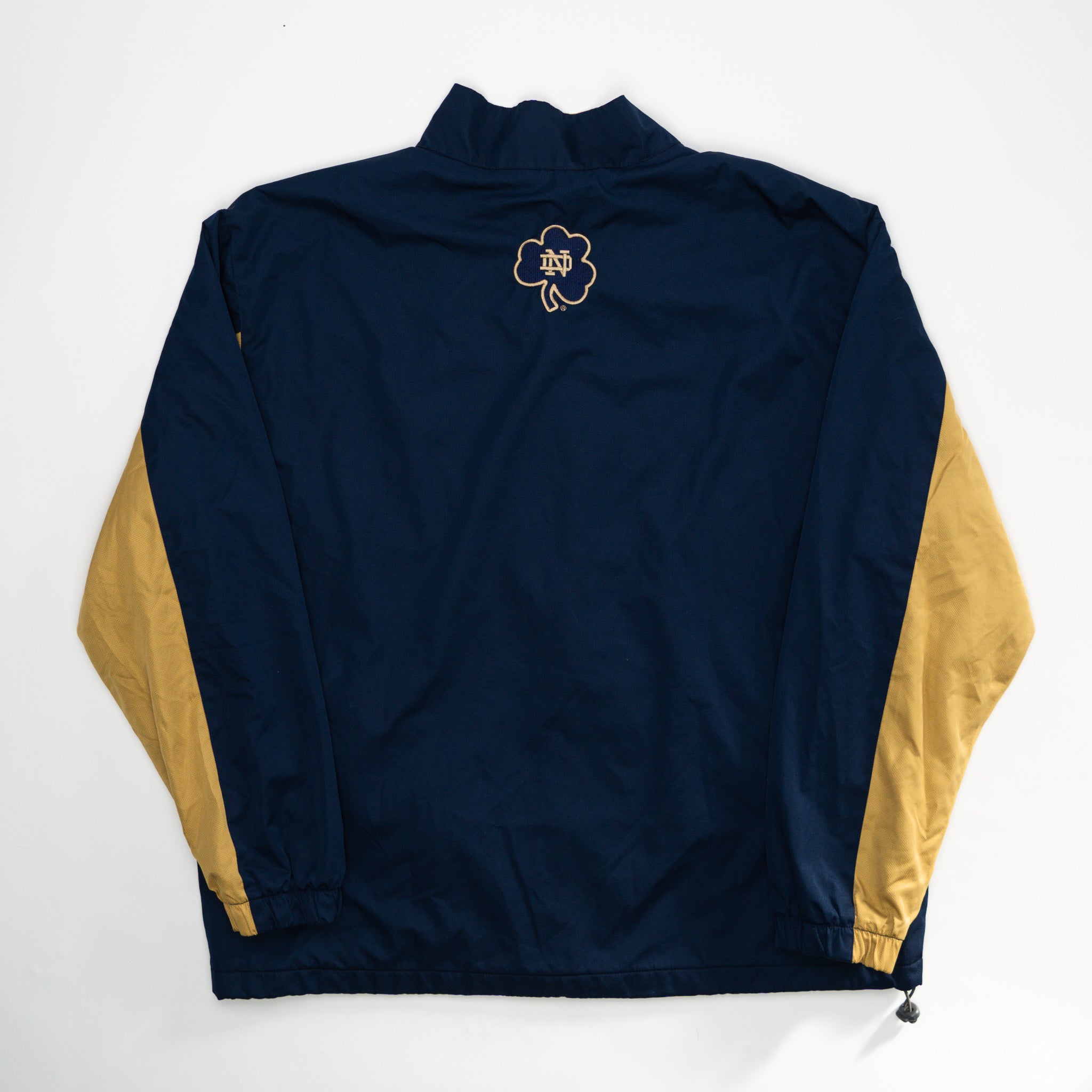 Vintage Blue + Yellow Fighting Irish Notre Dame Windbreaker (L/XL) | Rebalance Vintage.