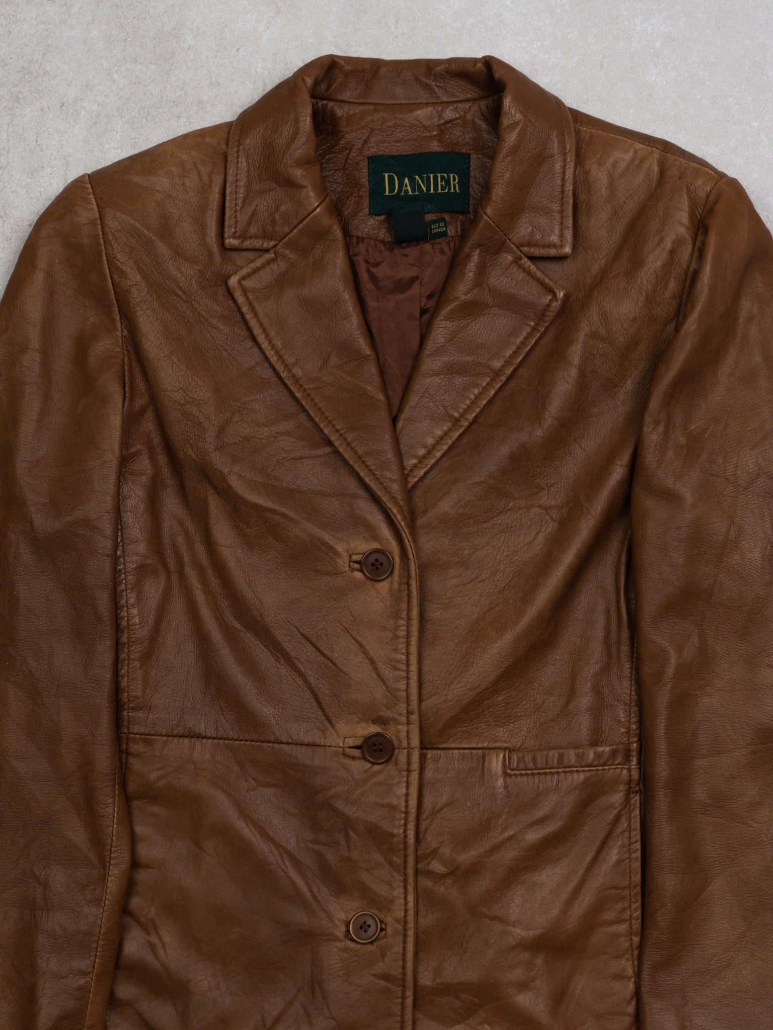 Vintage 80s Brown Danier Leather Jacket (S)