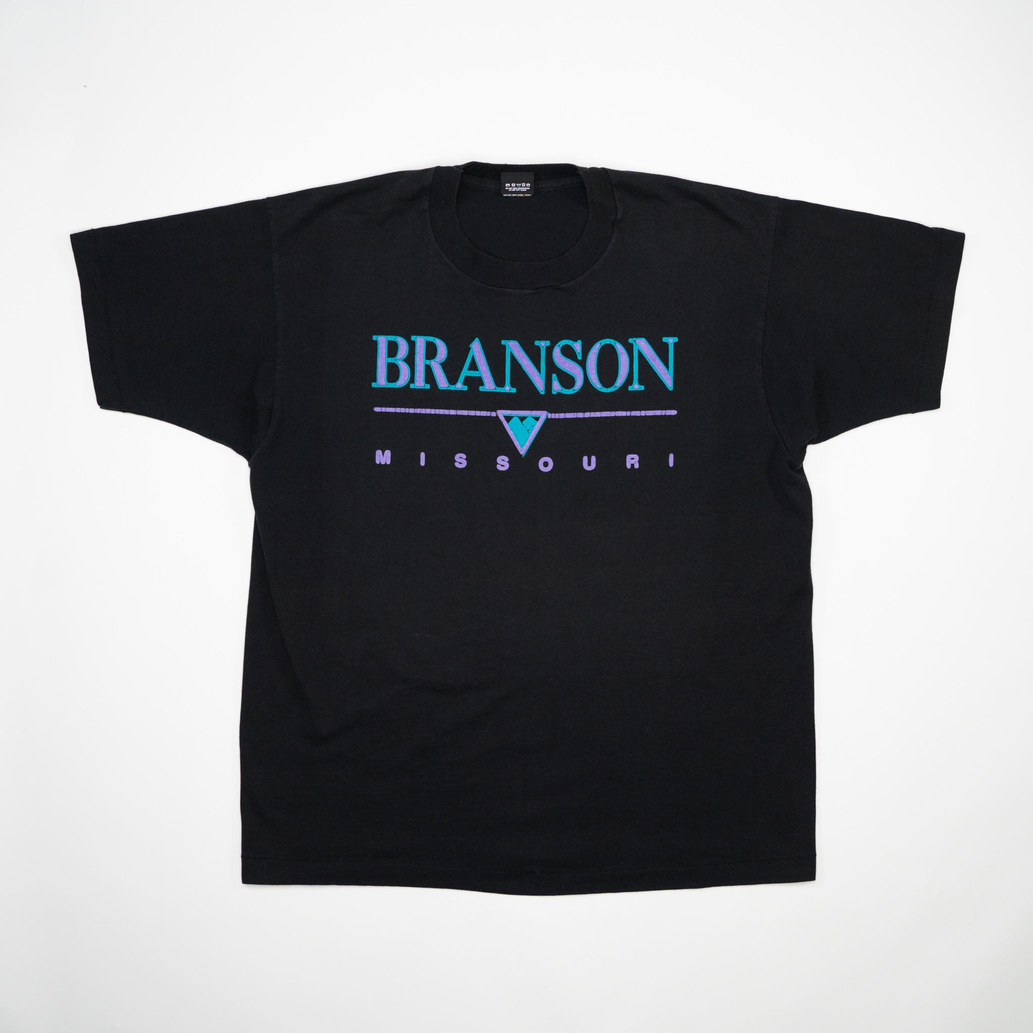 Vintage 90s Black + Purple Branson Missouri Single Stitch Tee (L)