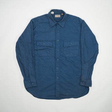 Vintage 90s Blue LL Bean Cotton Button Up (M/L) | Rebalance Vintage.