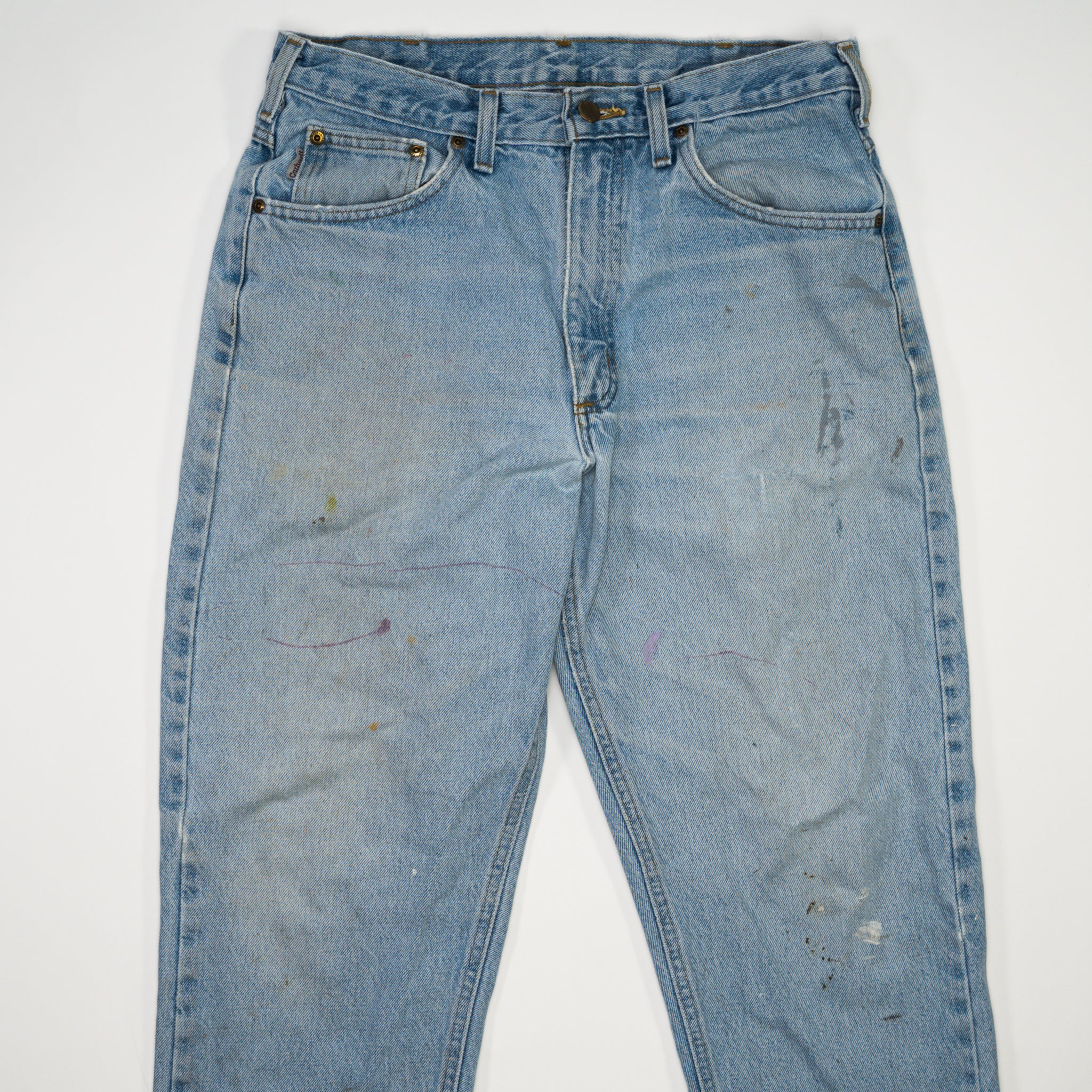 Vintage 90s Rugged Light Blue Carhartt Jeans (33 x 30)