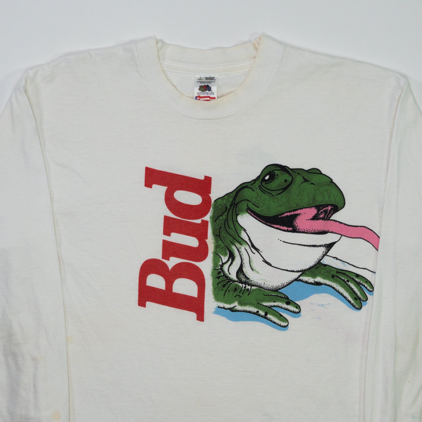 Vintage 90s Budweiser Frog Long Sleeve (M)