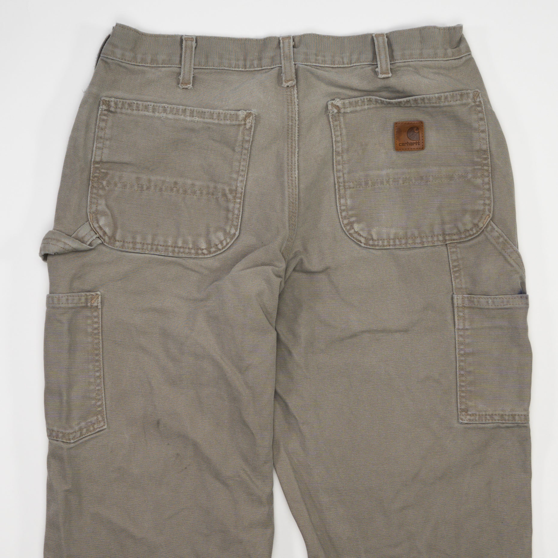 Vintage Light Grey Ripped Carhartt Cargo Pants (32 x 30)