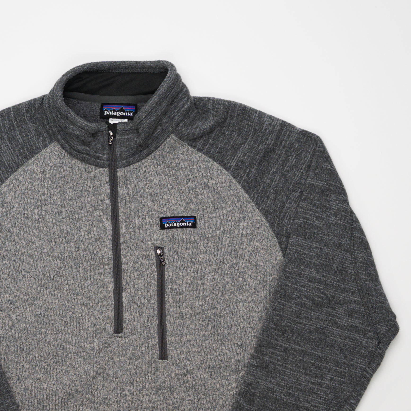 Vintage Grey Patagonia 1/4 Zip Sweater (L) | Rebalance Vintage.