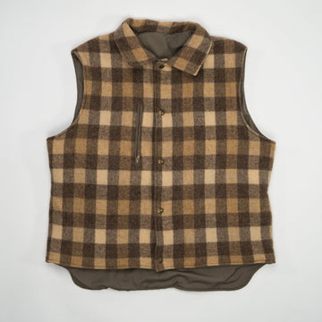 Vintage Beige Woolrich Reversible Vest (L) | Rebalance Vintage.