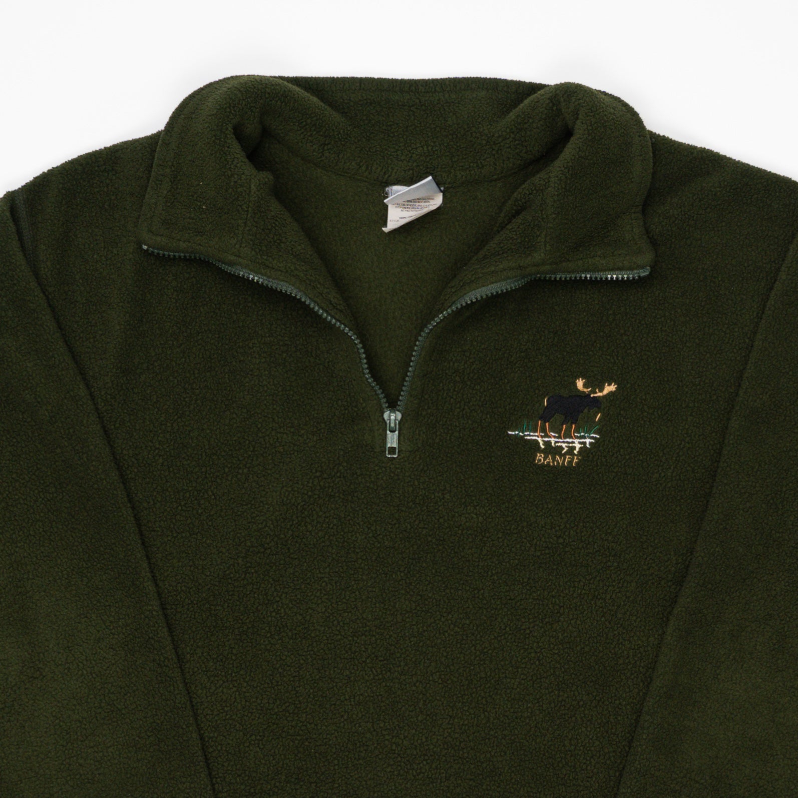 Vintage Green Banff Moose 1/4 Fleece (L) | Rebalance Vintage.