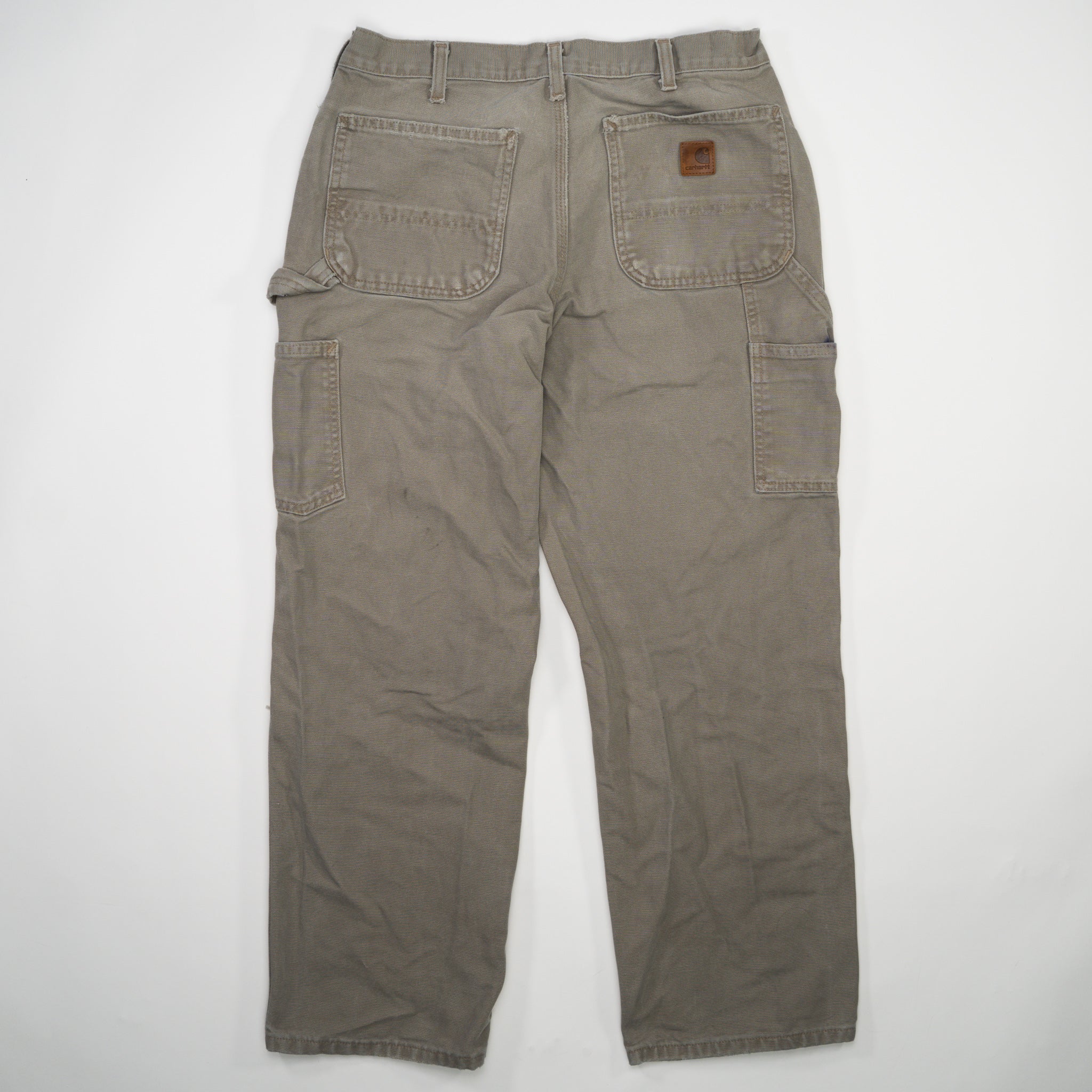 Vintage Light Grey Ripped Carhartt Cargo Pants (32 x 30)