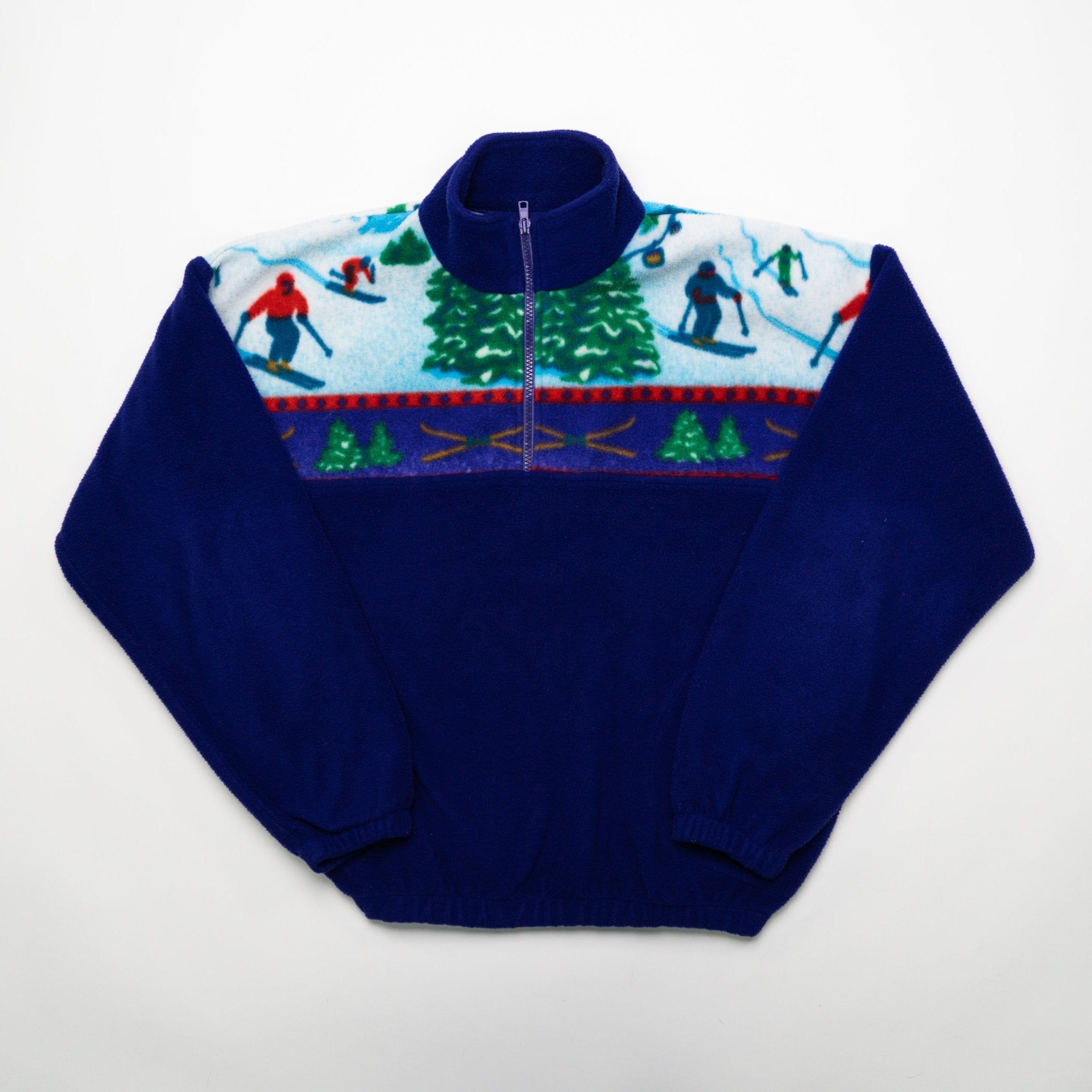 Vintage 90s Purple Skiing Fleece Zip Up (L) | Rebalance Vintage.