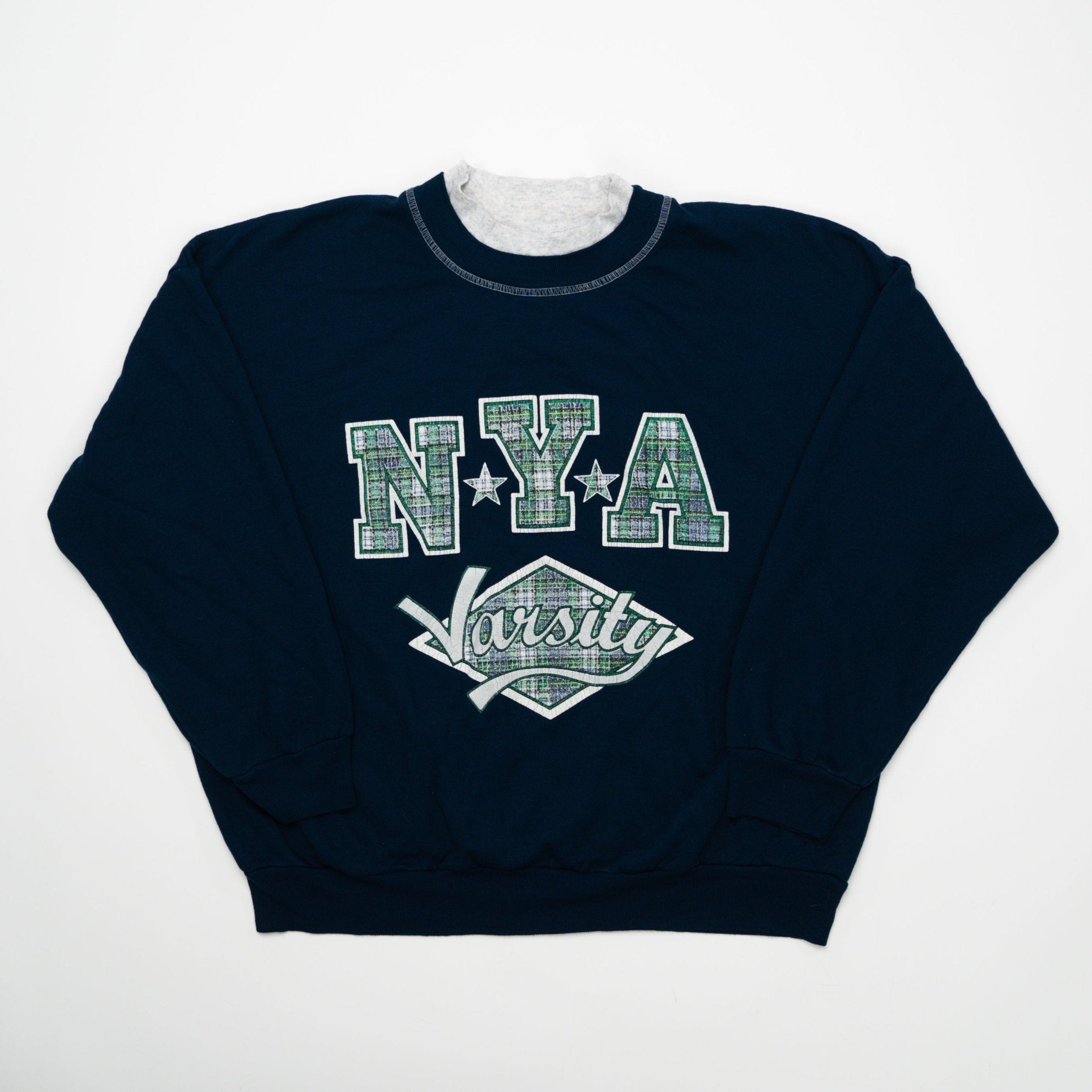 Vintage 90s NYA Varsity Crewneck (L) | Rebalance Vintage.