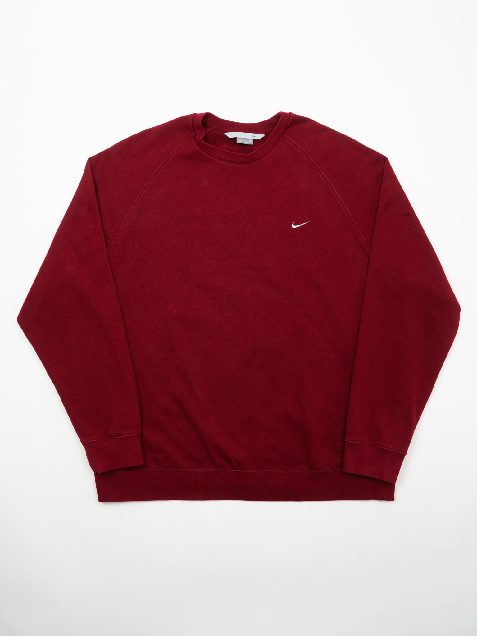 Vintage 00s Maroon Nike Swoosh Crewneck (XL)