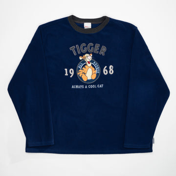 Vintage Blue Tigger Always a Cool Cat Fleece Sweater (L/XL) | Rebalance Vintage.