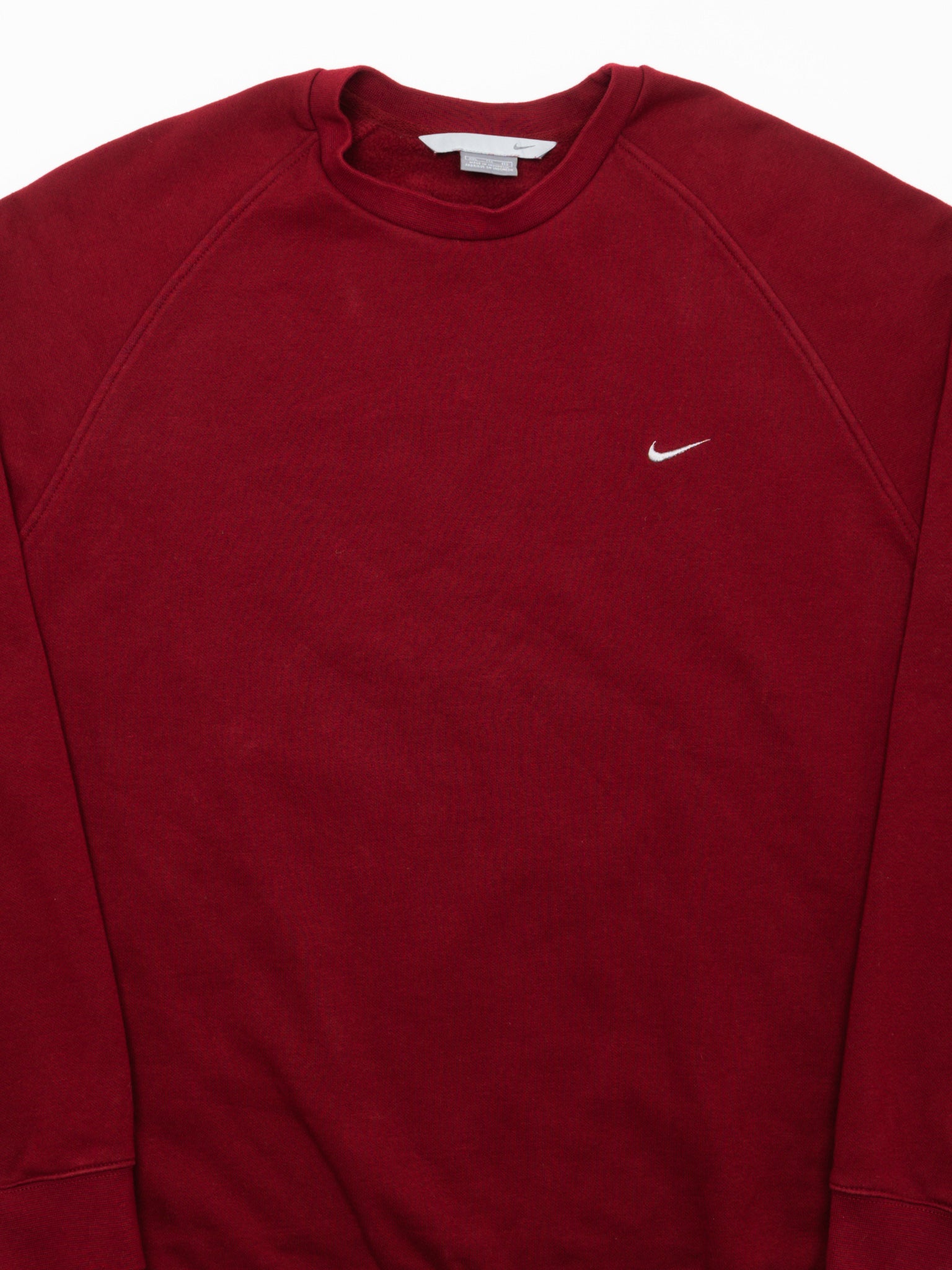 Vintage 00s Maroon Nike Swoosh Crewneck (XL)