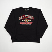 Vintage Washed Black Senators Old Time Hockey Crewneck (S)