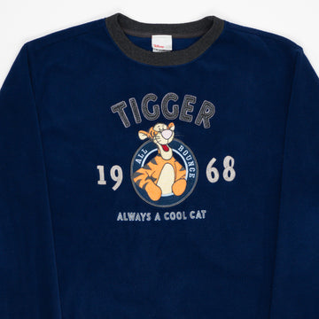 Vintage Blue Tigger Always a Cool Cat Fleece Sweater (L/XL) | Rebalance Vintage.