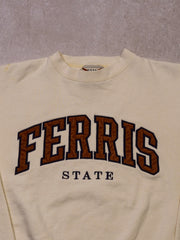 Vintage 90s Beige Ferris State Oarman Crewneck (M/L)