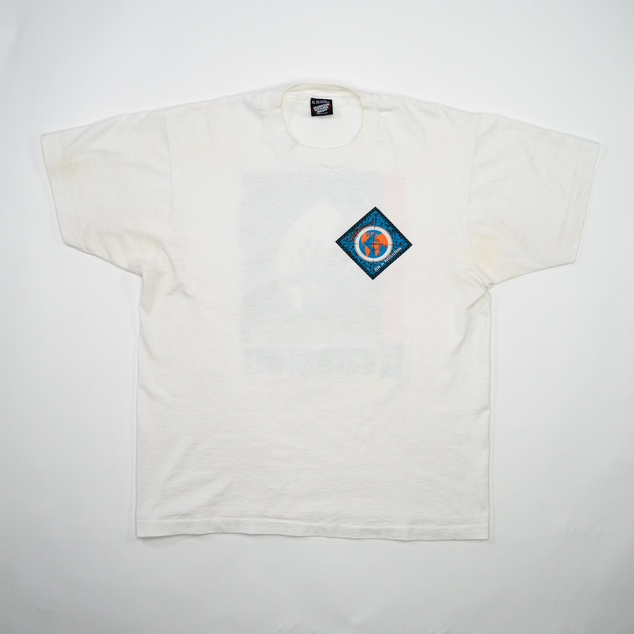 Vintage 90s Holy Adventure On A Mission Graphic Single Stitch Tee (M)