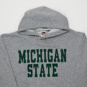 Vintage 90s Grey Michigan State Spell Out Hoodie (M/L) | Rebalance Vintage.