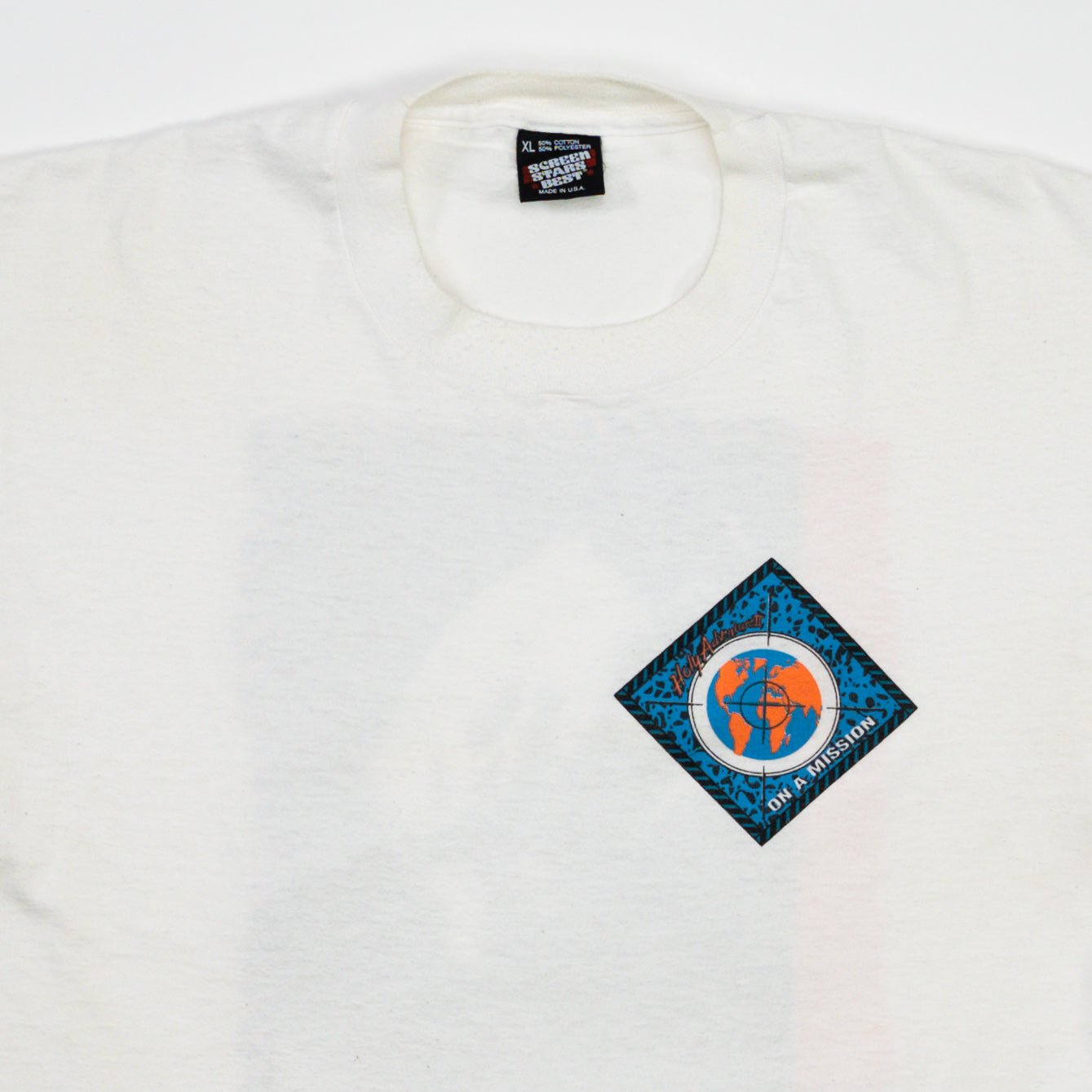 Vintage 90s Holy Adventure On A Mission Graphic Single Stitch Tee (M)