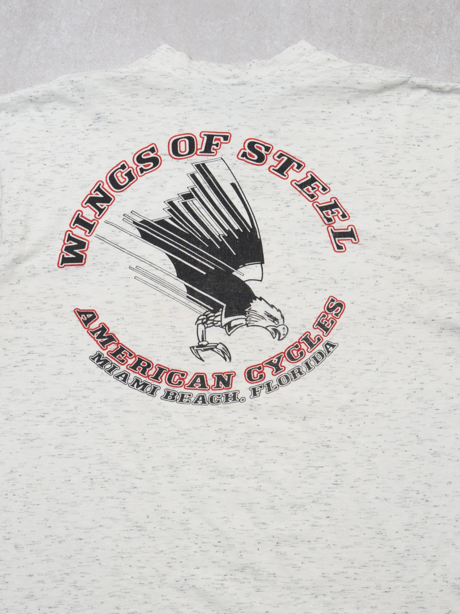 Vintage '92 Salt + Pepper Harley Davidson Miami Tee (M)