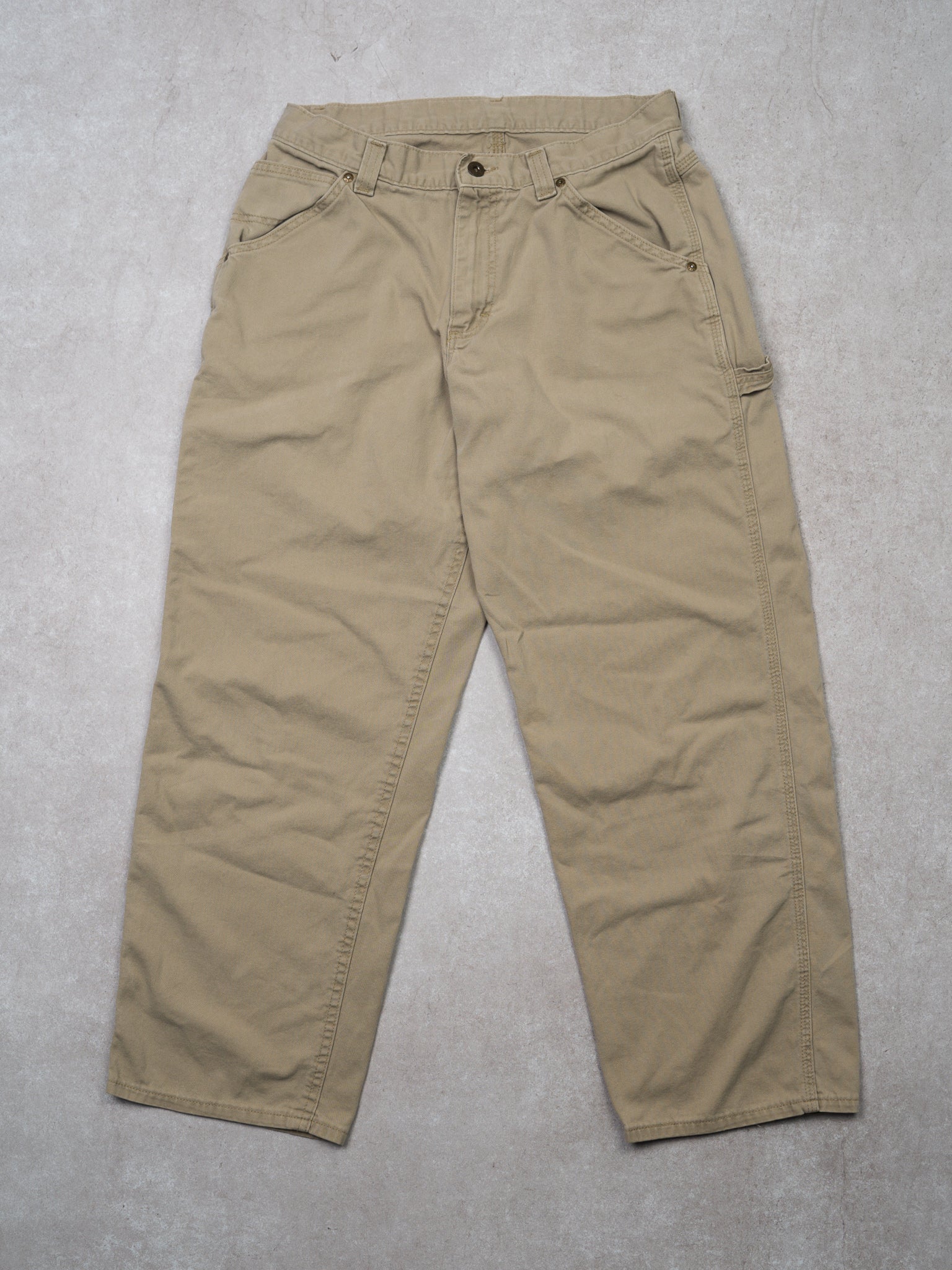 Vintage Beige Lee Dungaree Cargo Pants 2.0 (30 x 28)
