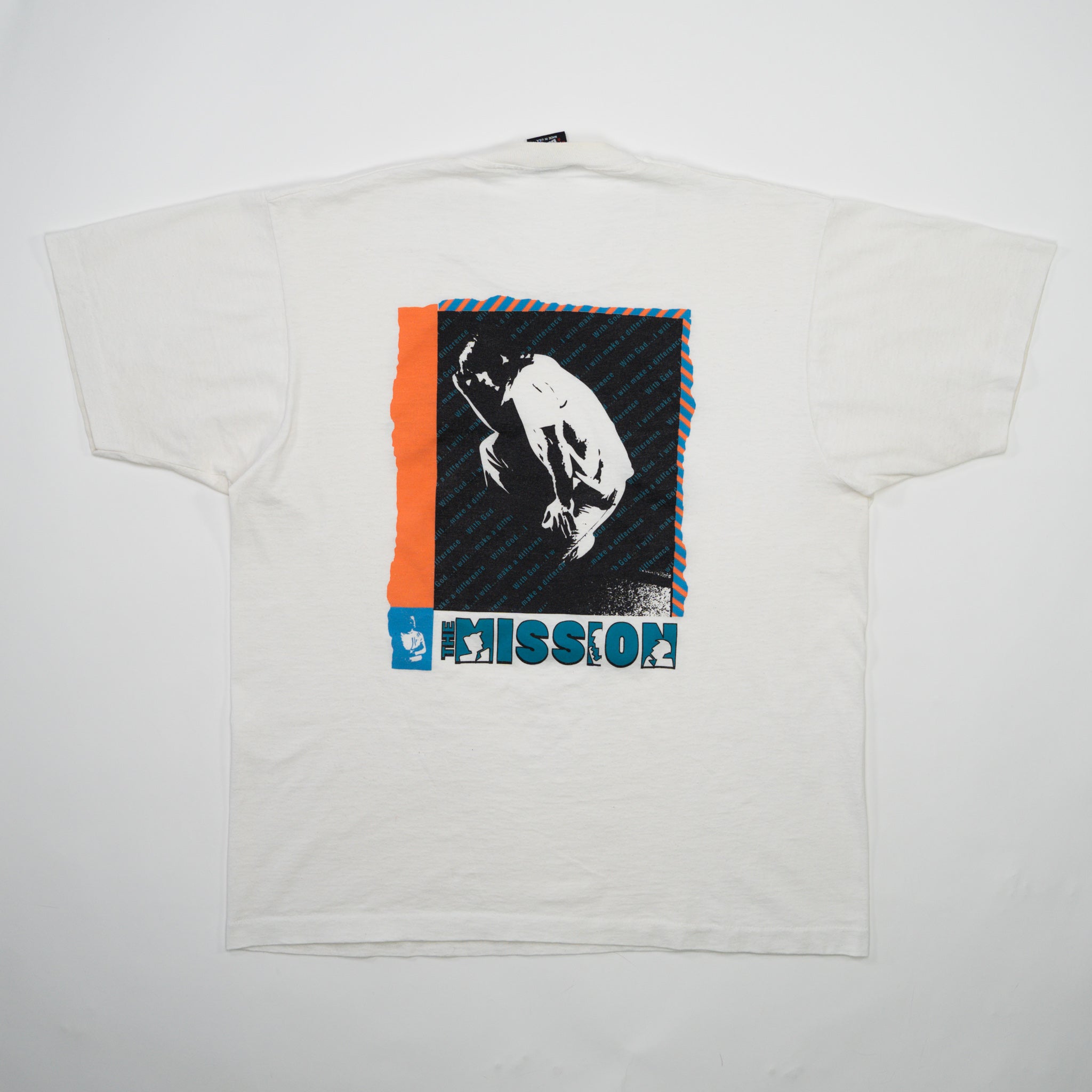 Vintage 90s Holy Adventure On A Mission Graphic Single Stitch Tee (M)