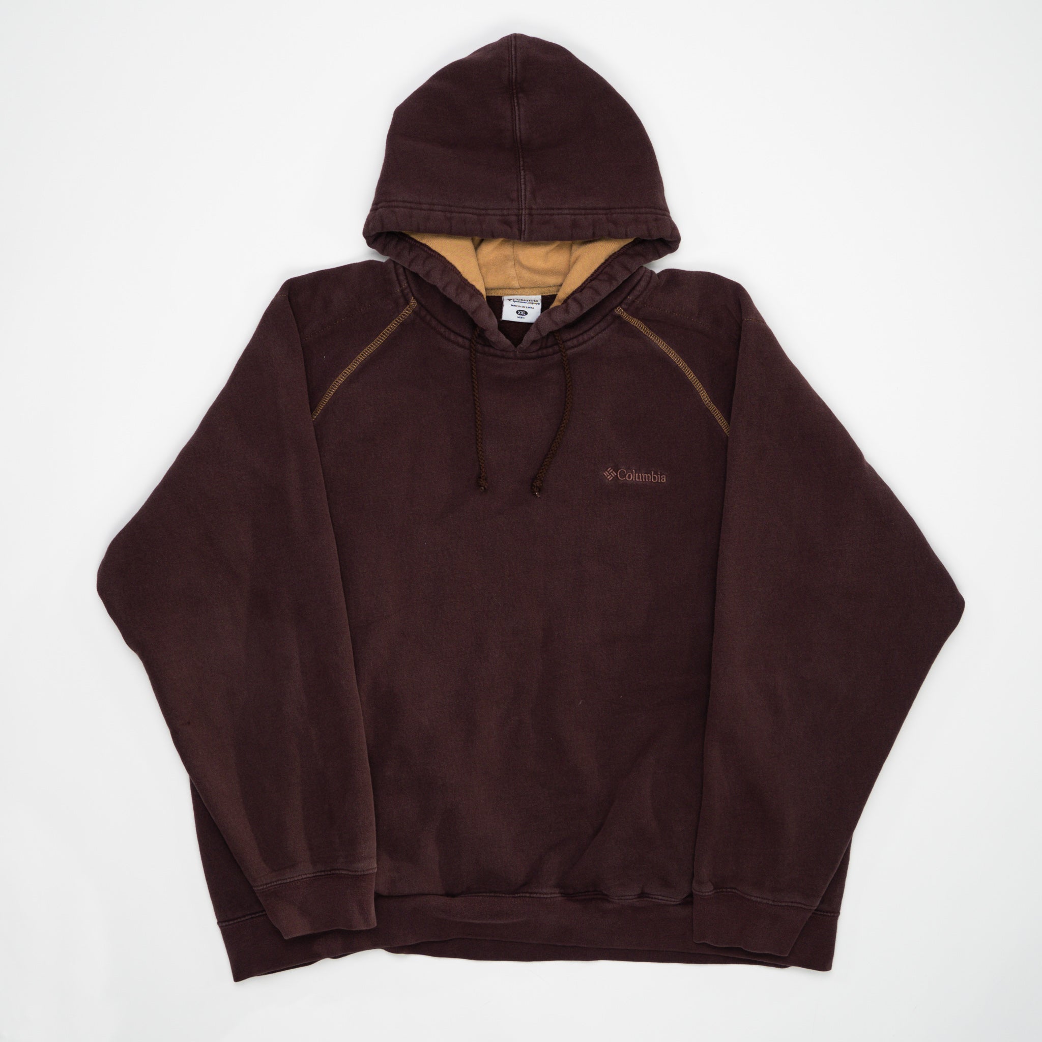 Vintage Brown+ Camel Columbia Hoodie (L) | Rebalance Vintage.