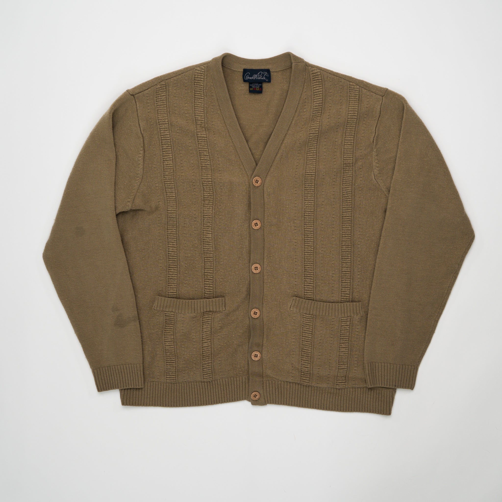 Vintage Camel Arnold Palmer Cardigan (L) | Rebalance Vintage.